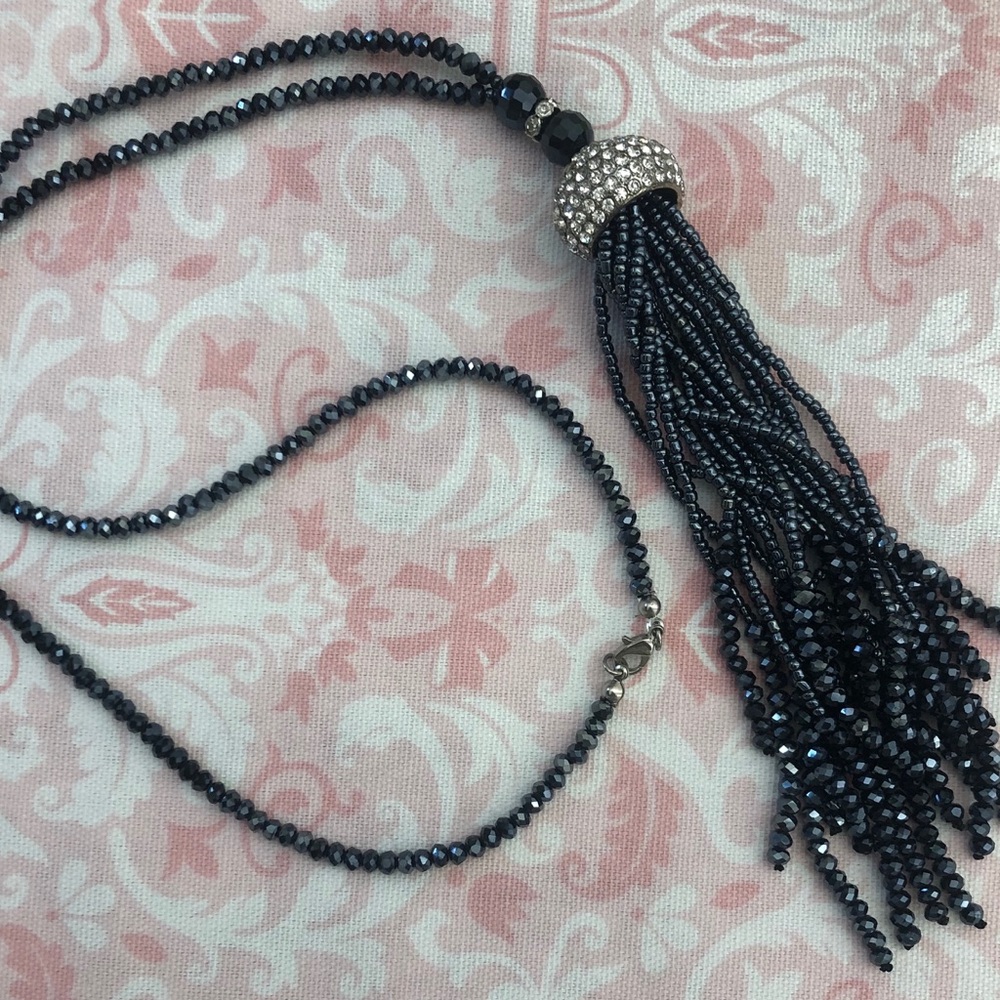 Crystal Tassel Necklace